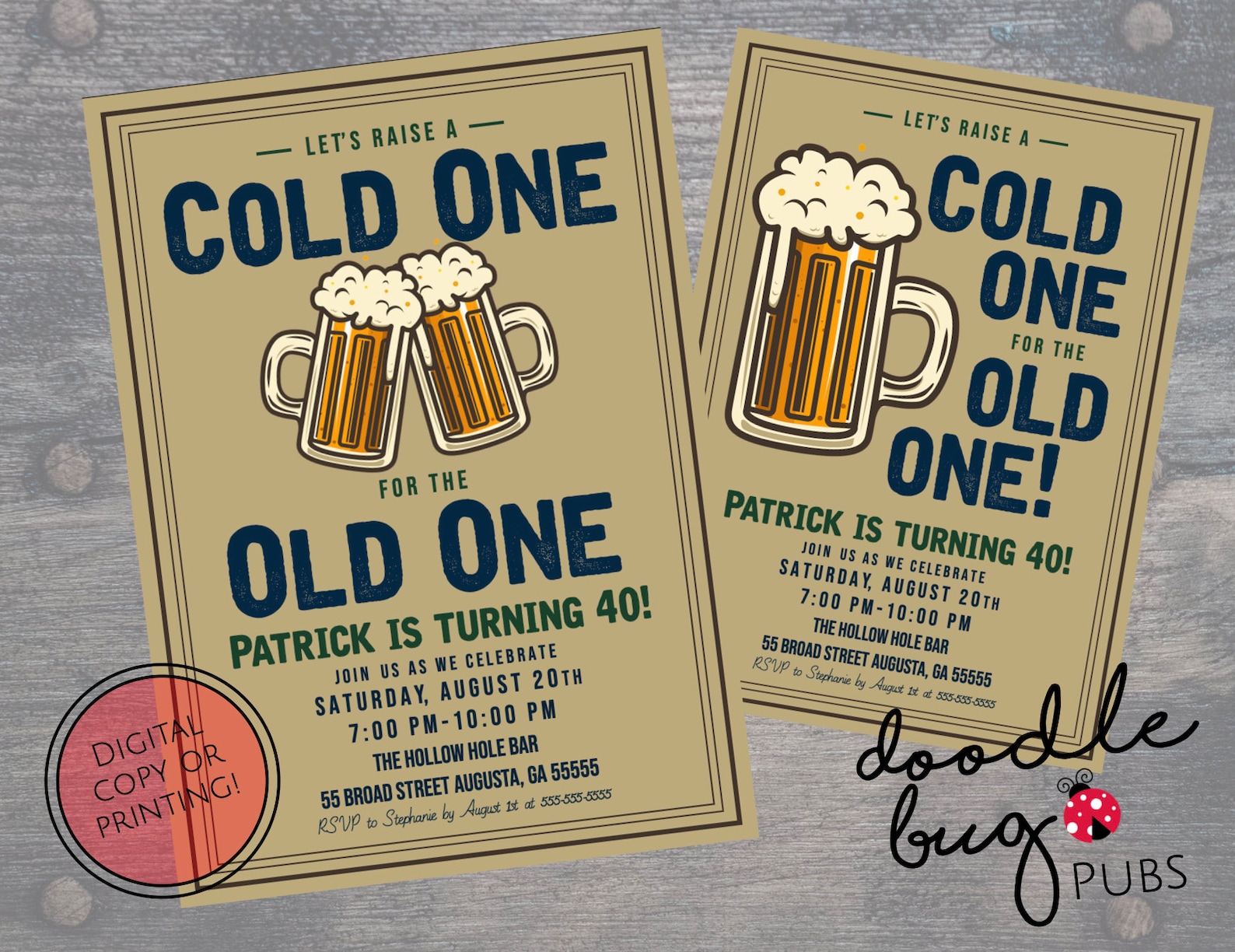 cold-one-for-the-old-one-birthday-invitation-digital-or-etsy