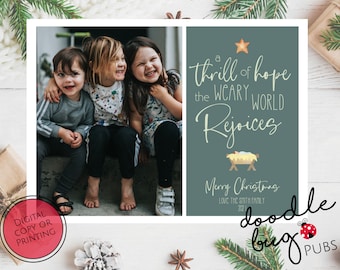 A Thrill of Hope Christmas Photo Card