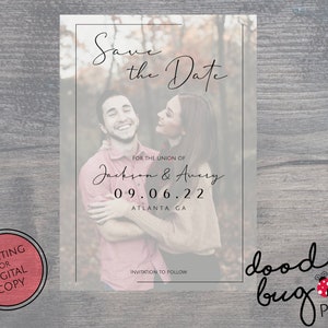 Frosted Overlay Save the Date