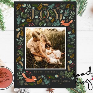 Woodland Christmas Kerstfotokaart - Digitaal of prints