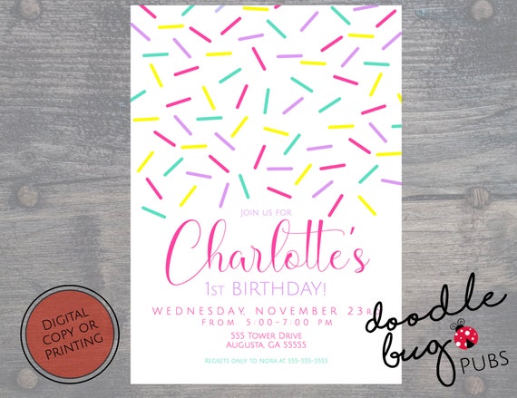 Sprinkle hotsell party invitation