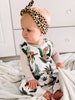 LONG childrens leopard romper, jungle print, short Romper, unisex summer or winter, baby and toddler dungarees 