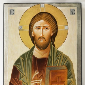 Jesus Christ/Pantokrator/Hand painted orthodox icon/Orthodox icon, Byzantine icon