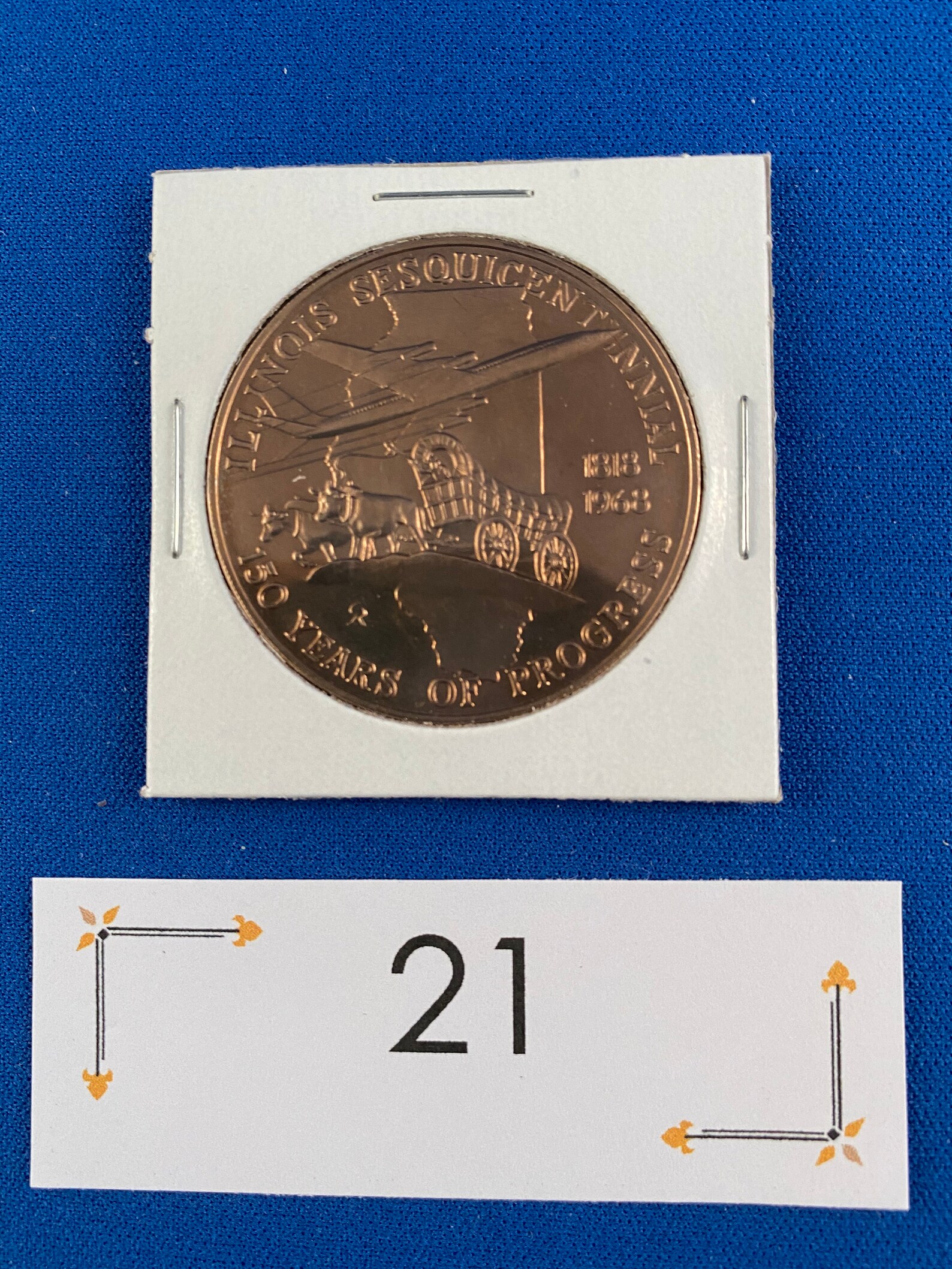 Illinois Sesquicentennial Commemorative Coin Uncirculated 1818 to 1968