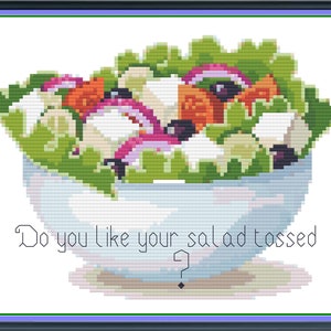 Tossed salad Cross Stitch Pattern