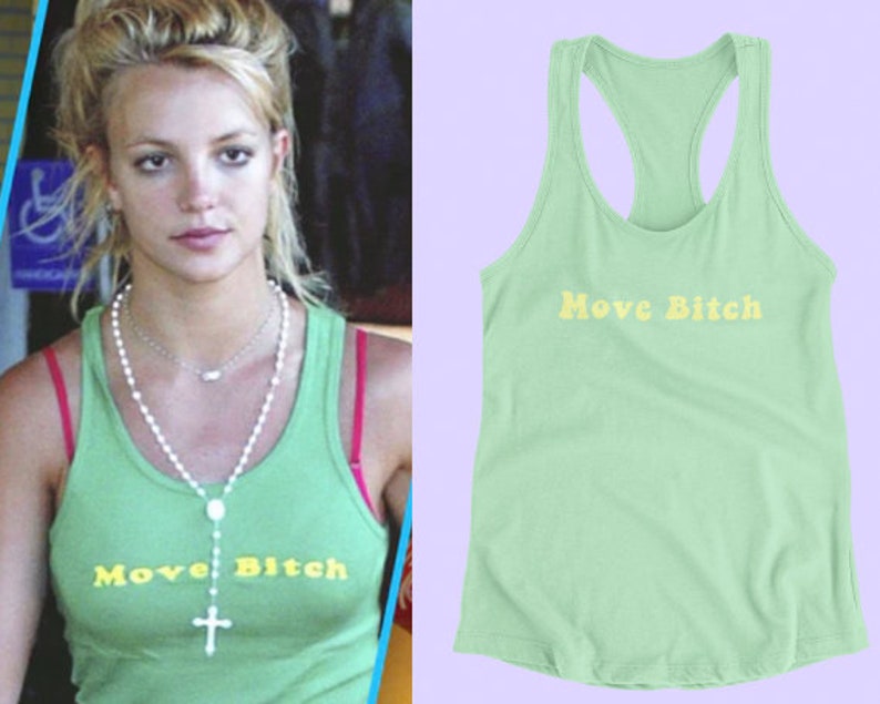 Move Bitch Tank Top Britney Spears DUMP HIM Shirt Y2K tee | Etsy