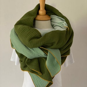 Women's muslin scarf, women's scarf, muslin scarf, women's muslin scarf multicolored, gift for girlfriend, cotton scarf forest whispers