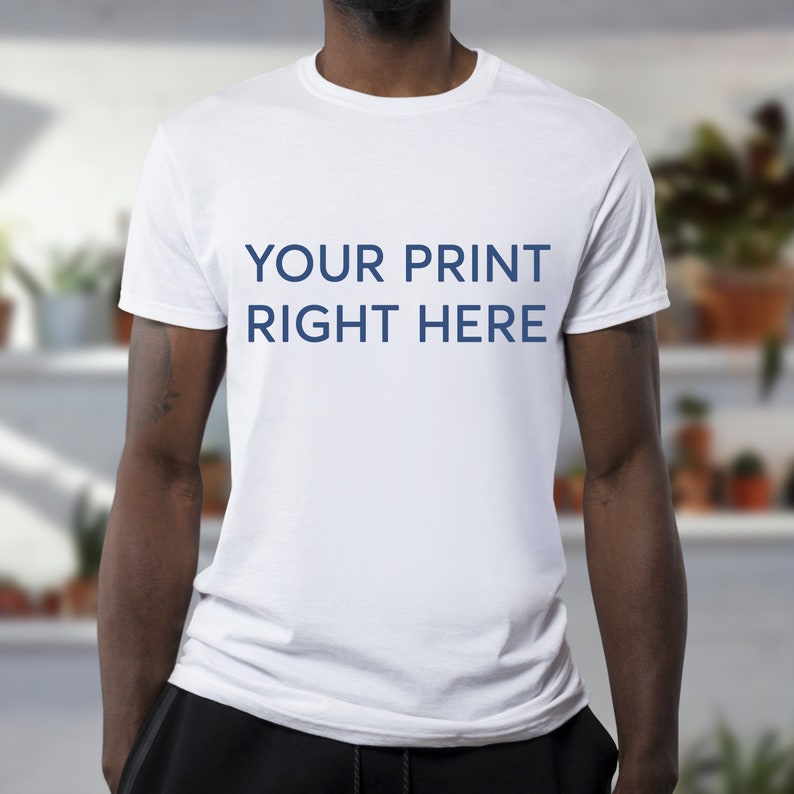 Personlig vit t-shirt: Specialtryckt design bild 1