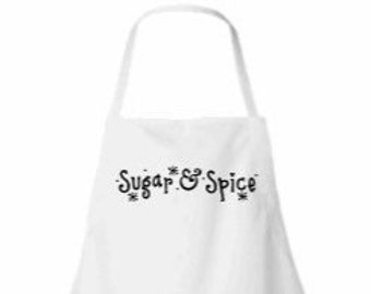 Sugar & Spice Quote Holiday Baking Seasoning Cooking Christmas Family Gift Apron One Size Fits Most