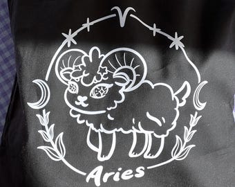 Sternzeichen Widder Aries Tasche Jutebeutel 100% Baumwolle