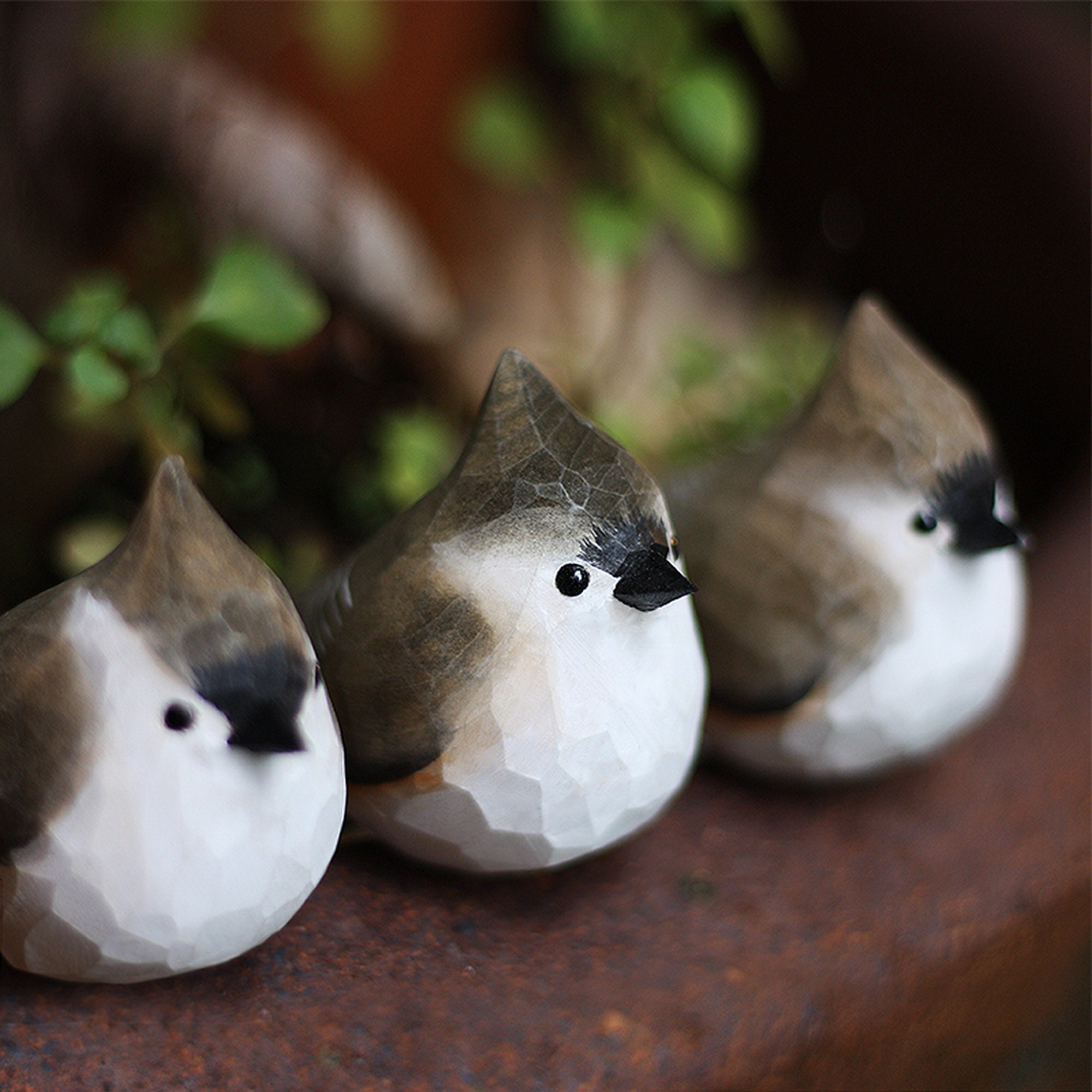 Painted wooden bird