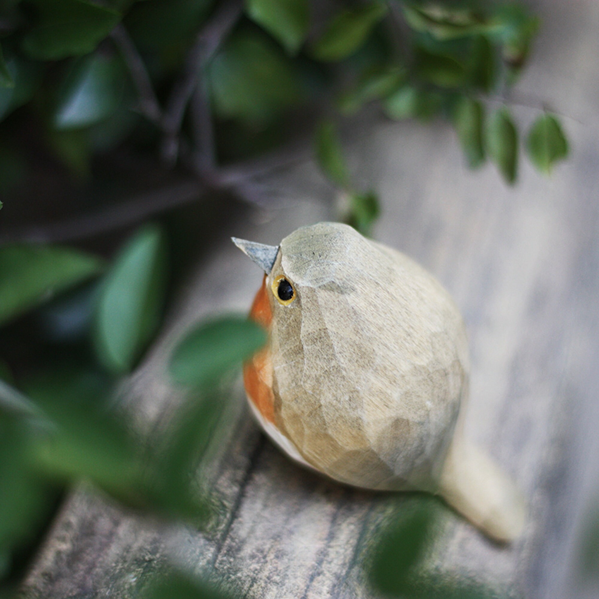 Handmade Robin Ornaments Painted Wooden Carved Wood Etsy