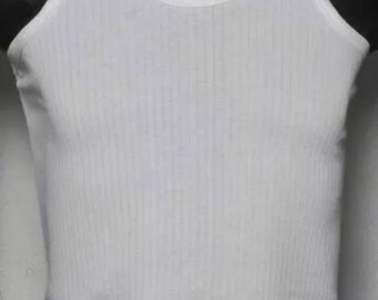 mens black string vest