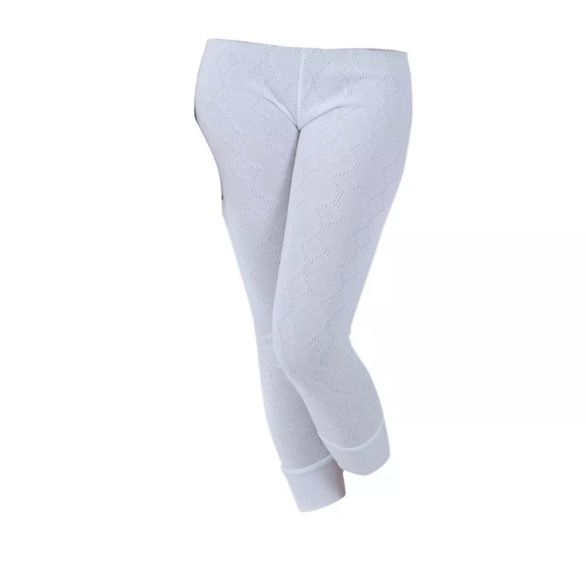 Ladies 3/4 White Thermal Long Jane Winter Warm Underwear Women's