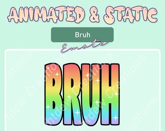ANIMADO Bruh Emote / Twitch Emote / YouTube Emote / Discord Emote / Community Emote / Streamer Emote /