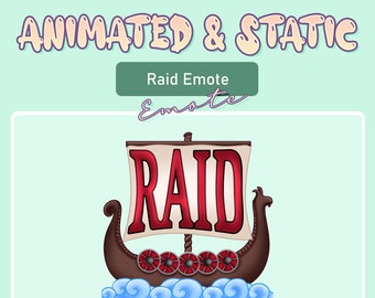 Emote RAID ANIMADO Y ESTÁTICO / Twitch Emote / YouTube Emote / Discord Emote / Community Emote / Streamer Emote /