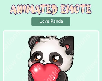 ANIMATED Love Panda Emote | Twitch Emote | YouTube Emote | Discord Emote | Community Emote | Streamer Emote |