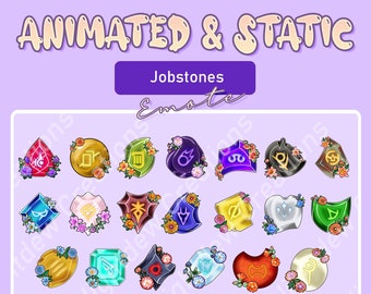 ANIMADO Y ESTÁTICO Jobstone Emote Bundle / Twitch Emote / YouTube Emote / Discord Emote / Community Emote / Streamer Emote /