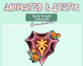 ANIMADO Dark Knight Jobstone Emote / Twitch Emote / YouTube Emote / Discord Emote / Community Emote / Streamer Emote /