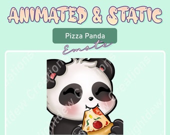 PIZZA ANIMADA Panda Emote / Twitch Emote / YouTube Emote / Discord Emote / Community Emote / Streamer Emote /