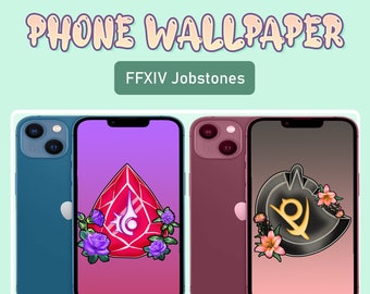 Conjunto de 20 fondos de pantalla de teléfono inspirados en FFXIV, fondo de teléfono jobstone, fondo de pantalla de trabajo, descarga digital, regalos, arte