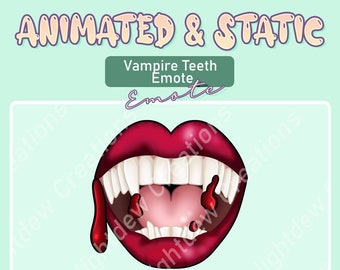 ANIMATED Vampire Teeth Emote / Twitch Emote / YouTube Emote / Discord Emote / Community Emote / Streamer Emote /
