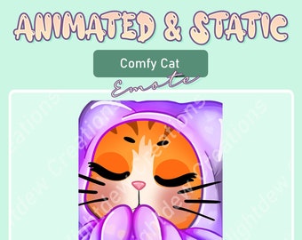 ANIMADO Gato cómodo Emote / Twitch Emote / YouTube Emote / Discord Emote / Community Emote / Streamer Emote /