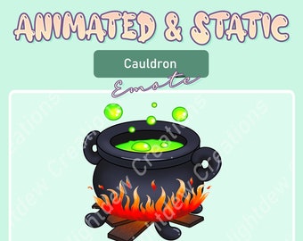 ANIMADO Witches Cauldron Emote / Twitch Emote / YouTube Emote / Discord Emote / Community Emote / Streamer Emote /