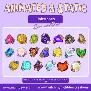 STATIC Jobstone *** No FLOWERS*** Emote Bundle | Twitch Emote | YouTube Emote | Discord Emote | Community Emote | Streamer Emote