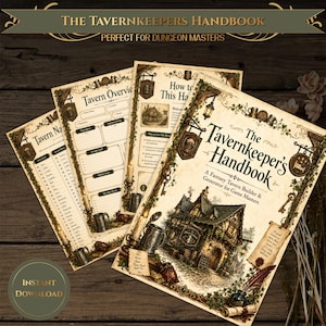 DnD Tavern Generator Printable | RPG Inn Builder | Fantasy NPC Tables | DM Tavern Toolkit | Random Tavern Generator