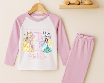 Princess Birthday Personalised Children's pyjamas