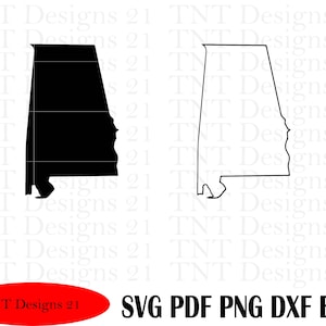 Alabama State outline, Alabama, State of Alabama, State of AL SVG, Alabama cut file, solid state of Alabama, ALabama svg, state svg, png eps