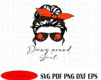 Messy bun dawg libra chica Fútbol, fútbol svg, marrones svg, marrones png, decoración de marrones, mamá svg, mamá svg, fútbol, deporte, camisa, calcomanía