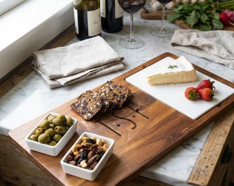 Personalized Charcuterie Board | Custom Engraved Serving Tray, Wedding Gift | Acacia Wood