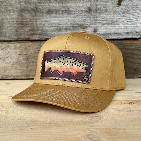 Cutthroat Trout Leather Patch Hat