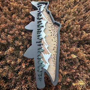 Brook Trout wood design, fishing art, fly fisherman gift, trout design