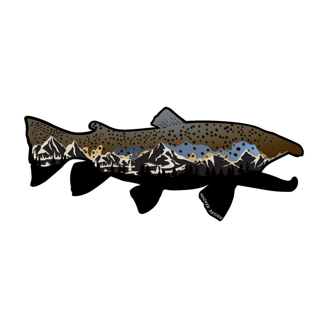 Brown Trout Sticker - Etsy