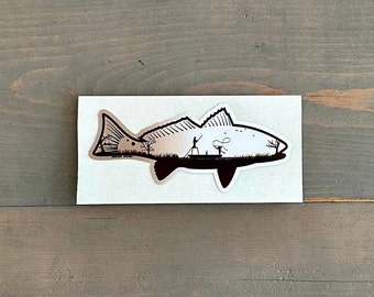 Salt Water Fish Vinyl Stickers, Redfish Sticker , Tarpon Sticker, Bone Fish Sticker