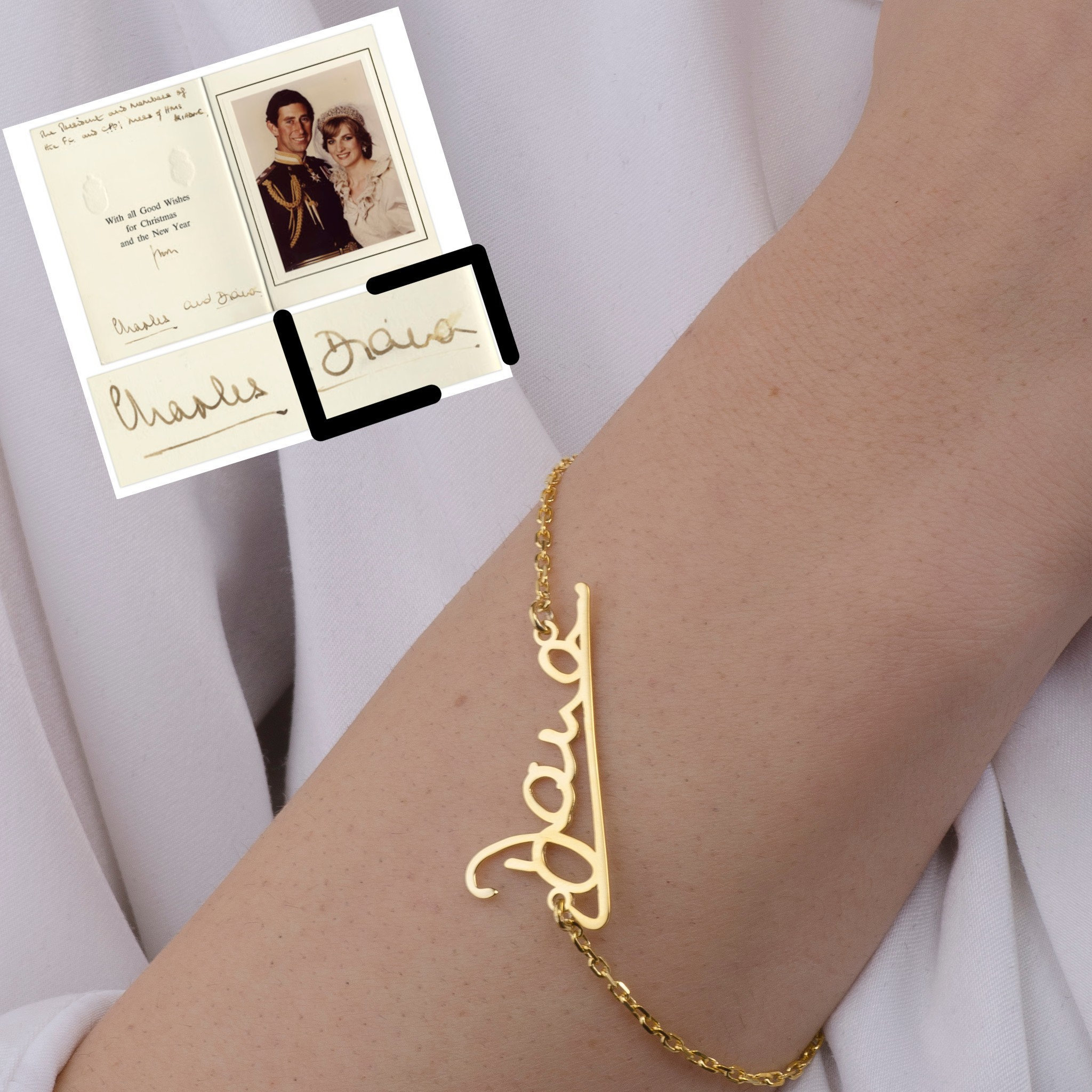 Personalized Gold Letter Bracelet Valentine Giftdouble 