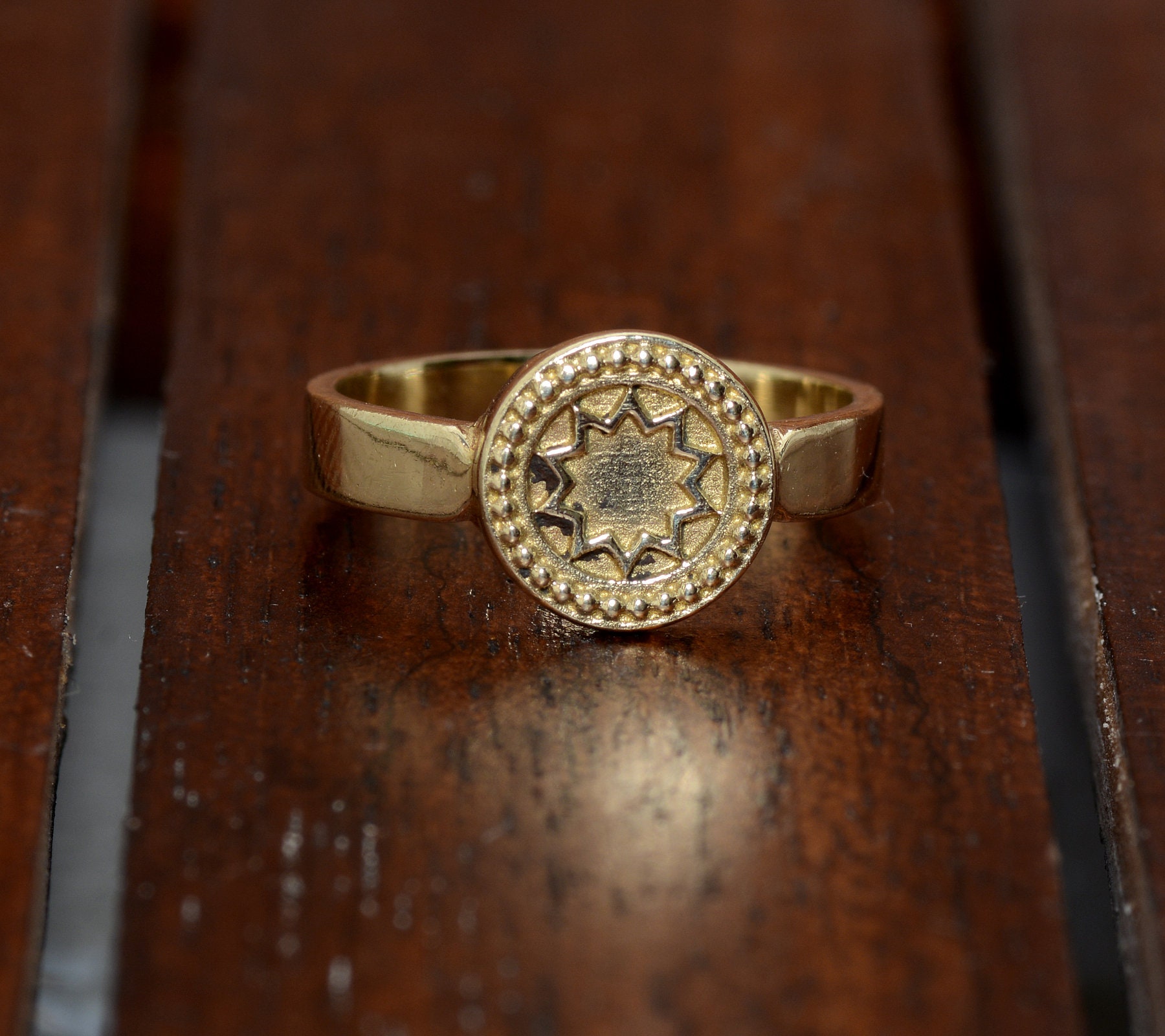 Antique brass ringGift your loveHandmade ringBrass Etsy