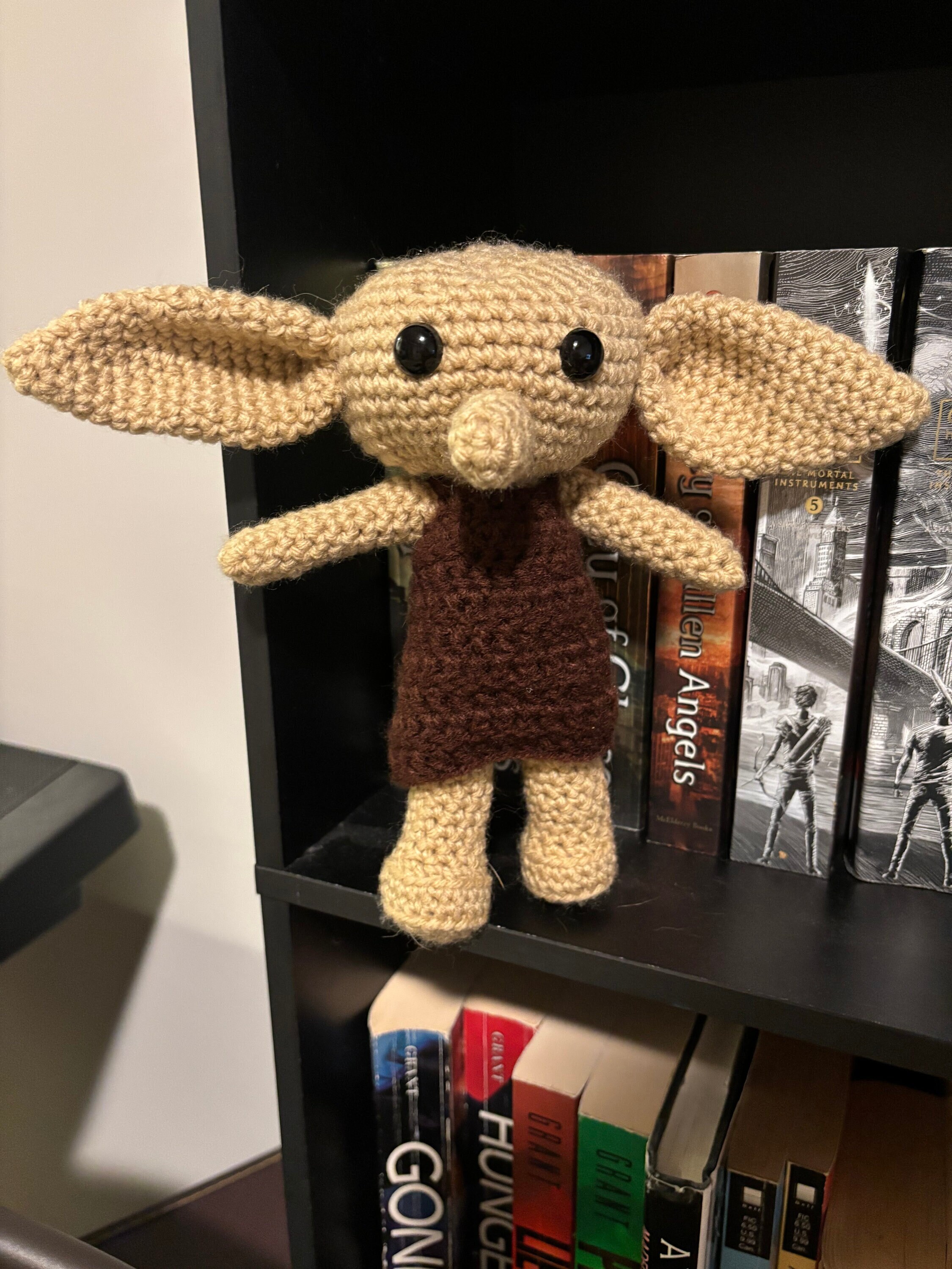 Peluche Dobby de Harry Potter, 15cm, tejido crochet artesanal, amigurumi