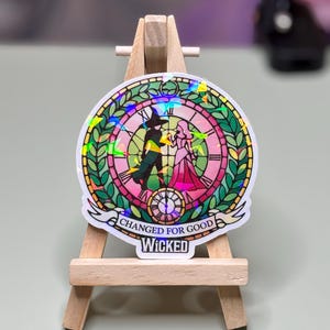 Wicked Witch Stained Glass Sticker | For Good Sticker