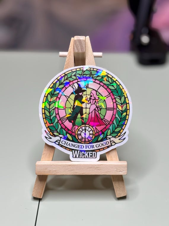 Wicked Witch Stained Glass Sticker | For Good Sticker