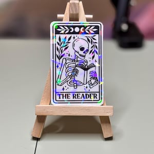 Tarot Card Reader Sticker, Holographic Vinyl