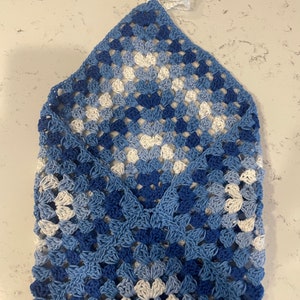 Crocheted Granny Square Envelope Book Pouch