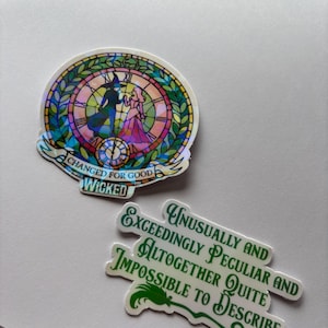 Changed for Good Sticker | Defying Gravity Sticker | Stained Glass Sticker | Wicked Witch Sticker