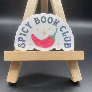 Holographic Spicy Book Club Vinyl Sticker