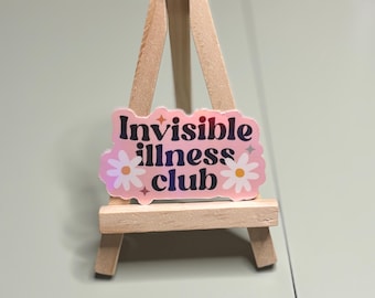 Invisible Illness Club Vinyl Sticker, Laptop Decal