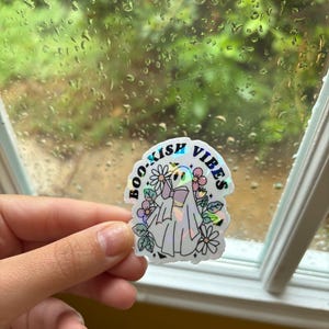 Bookish Ghost | Reading ghost | Ghost sticker | Spooky sticker | Halloween sticker