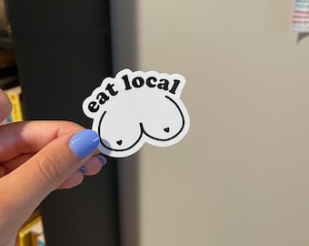 Breastfeeding sticker, Eat Local sticker